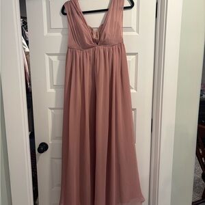 Azazie Dusty Rose Maternity Dress
